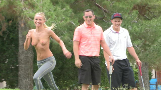 Staci Having Fun Naked on the Golf Course